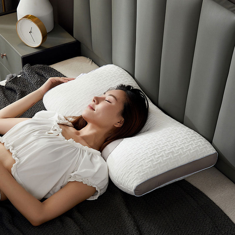 Cotton Ergonomic Memory-Foam Pillow