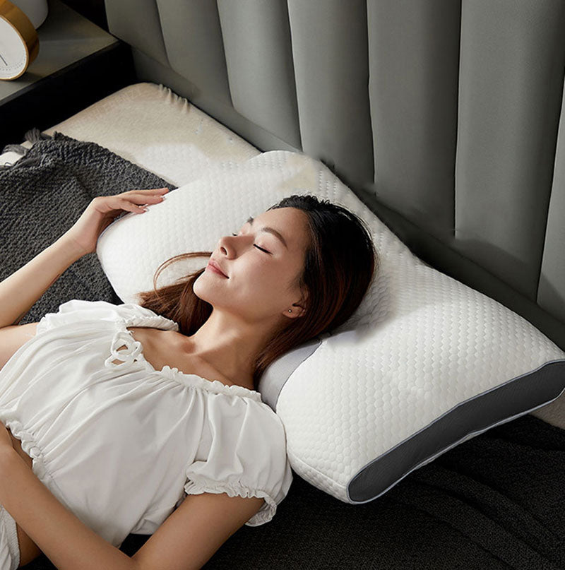 Cotton Ergonomic Memory-Foam Pillow