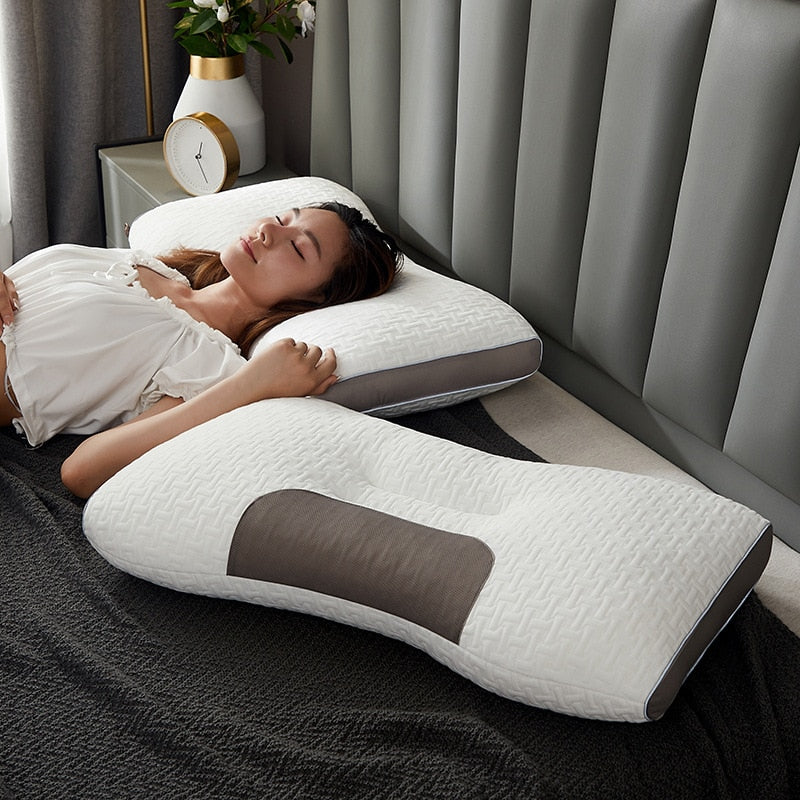 Cotton Ergonomic Memory-Foam Pillow