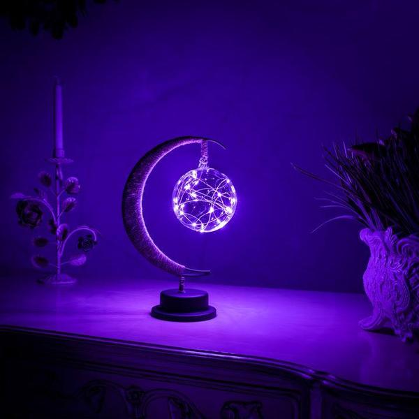 Crescent Moon Night Light Decorative LED Ambient Table Lamp