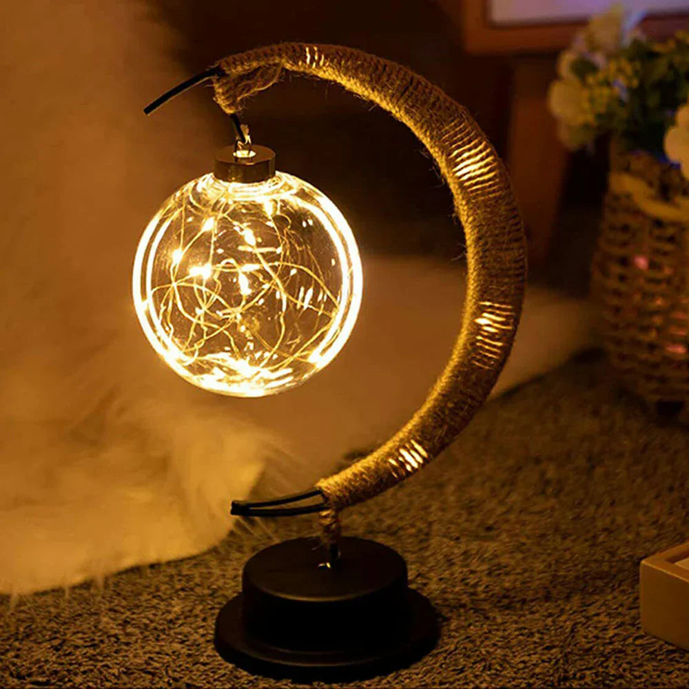 Crescent Moon Night Light Decorative LED Ambient Table Lamp