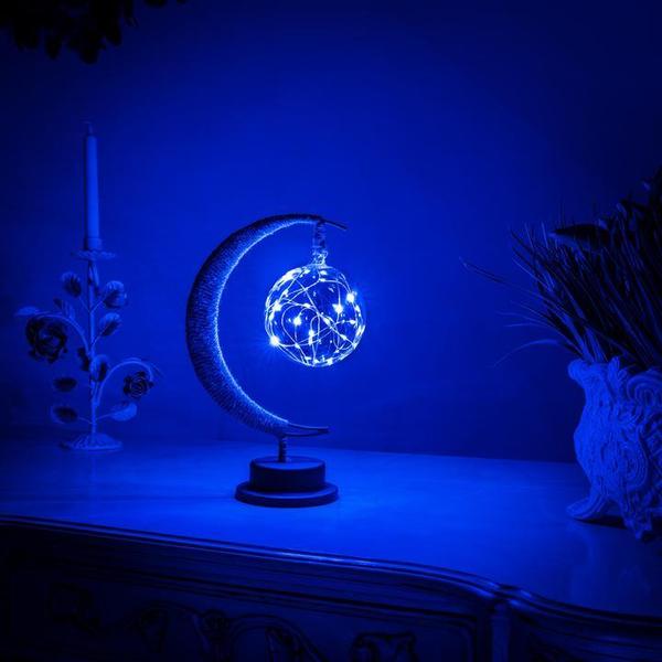 Crescent Moon Night Light Decorative LED Ambient Table Lamp