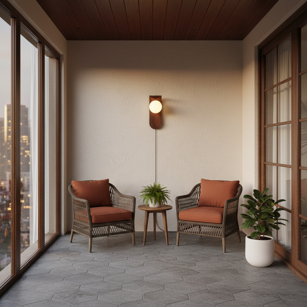 Curved Fixture and Frosted Globe Wall Lamp