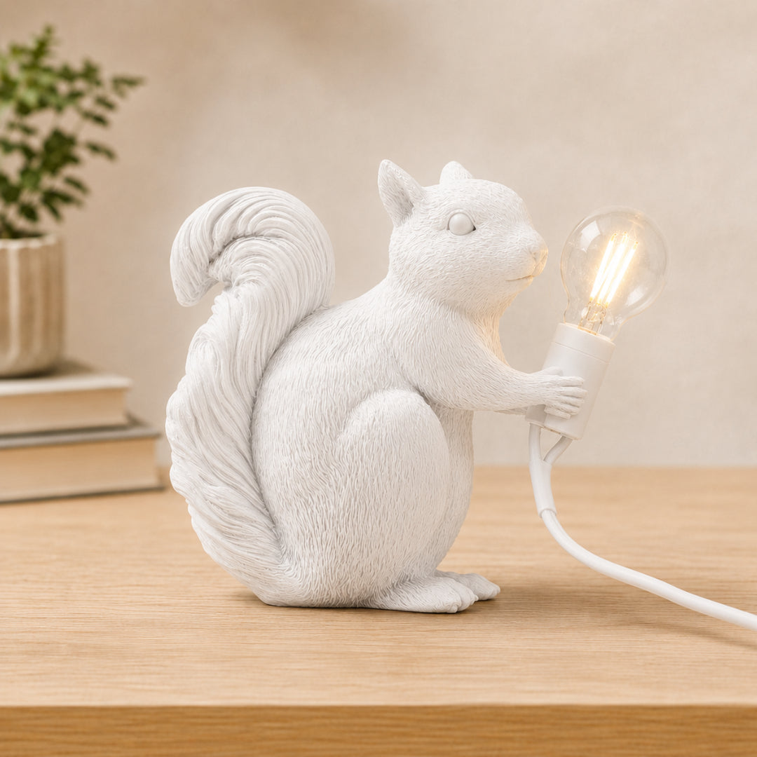 Squirrel-Inspired LED Table Lamp with Warm Light