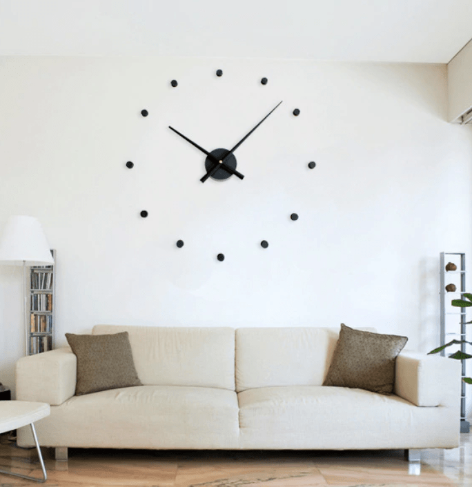 DIY Large Wall Clock Kit with Customizable Foam Numbers – 90cm Wall Clock Decor for Unique Home Design