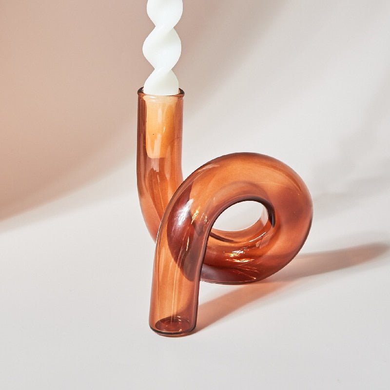Decorative Candle Holder with Sculptural Minimalist Design