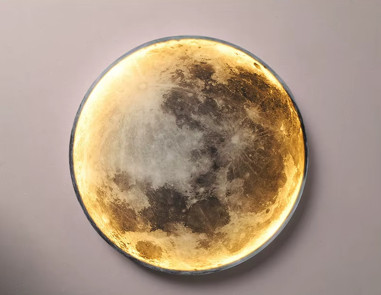 Decorative Moon-Shaped LED Wall Light