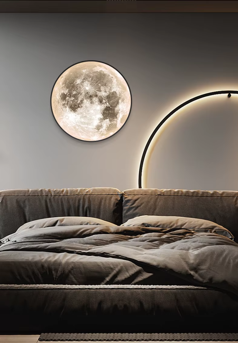 Decorative Moon-Shaped LED Wall Light