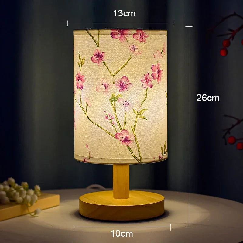 Dimmable Japanese-Style Floral Design LED Night Light