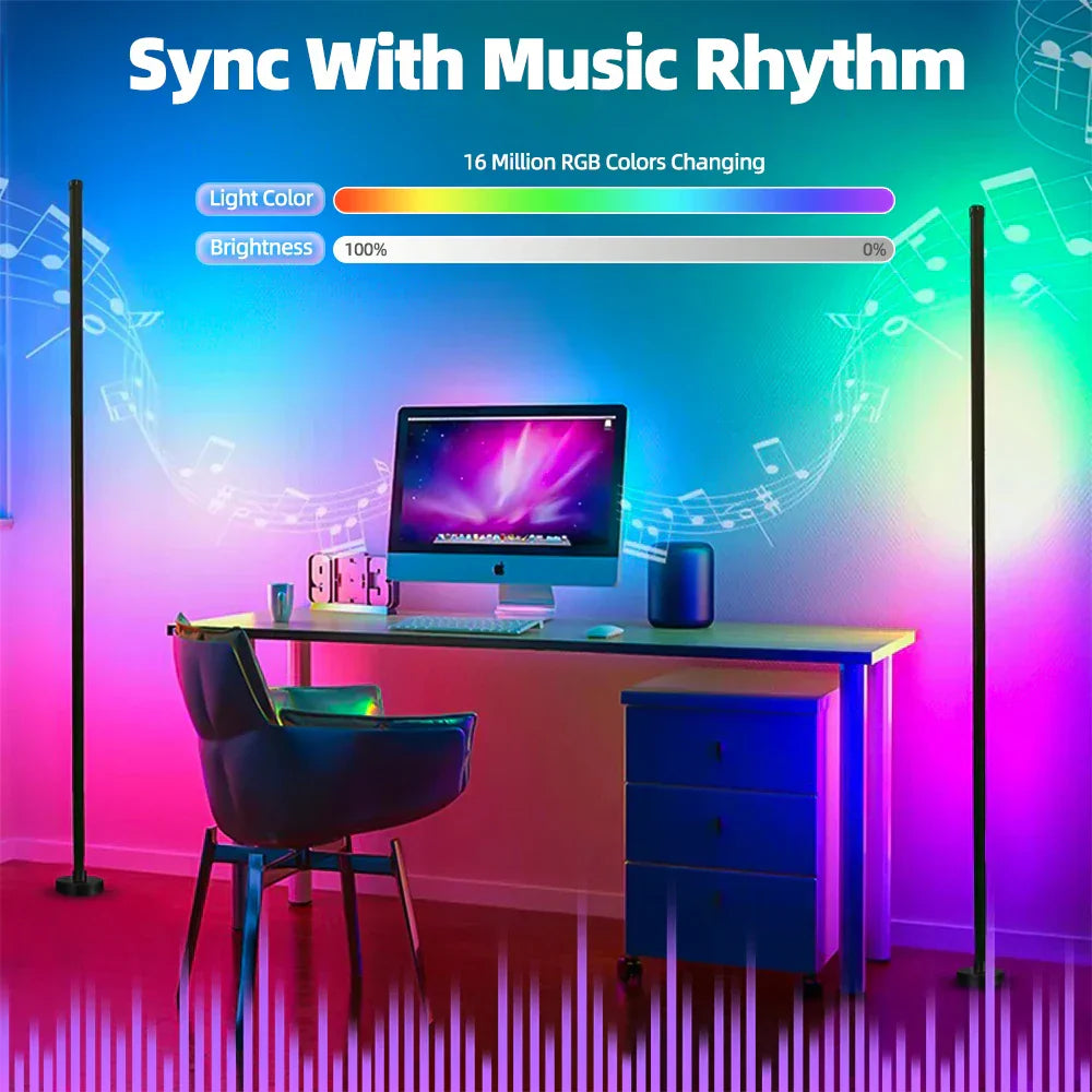 Dimmable Remote Control Smart Floor Lamp