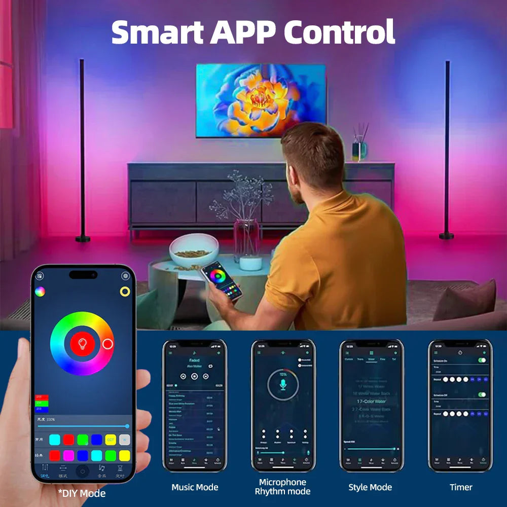 Dimmable Remote Control Smart Floor Lamp
