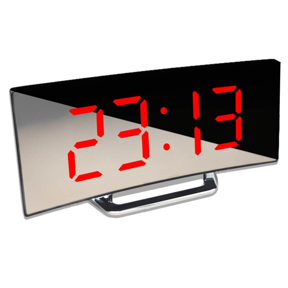 Curved LED Digital Alarm Clock