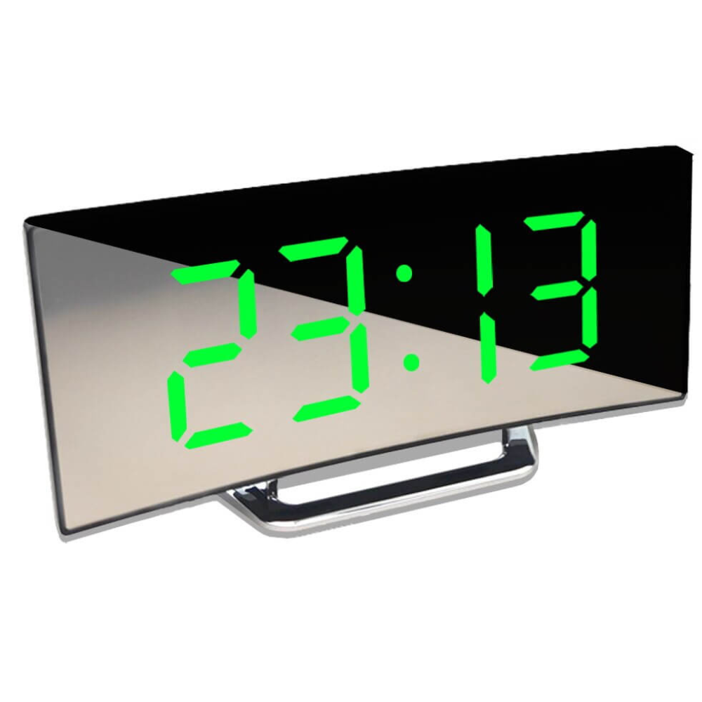 Curved LED Digital Alarm Clock