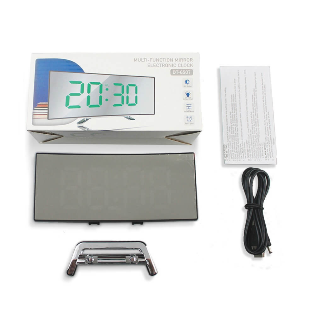 Curved LED Digital Alarm Clock