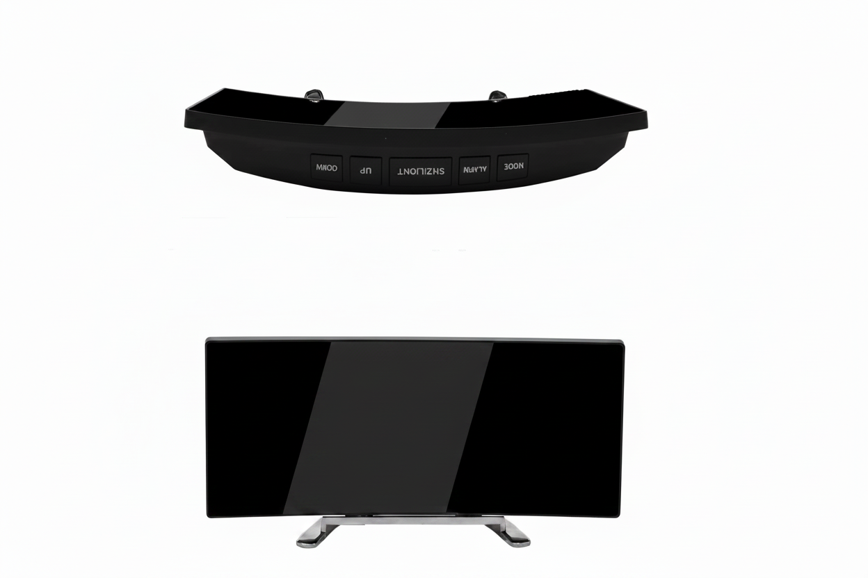 Curved LED Digital Alarm Clock