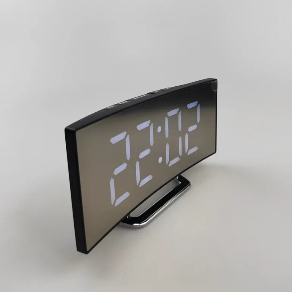 Curved LED Digital Alarm Clock