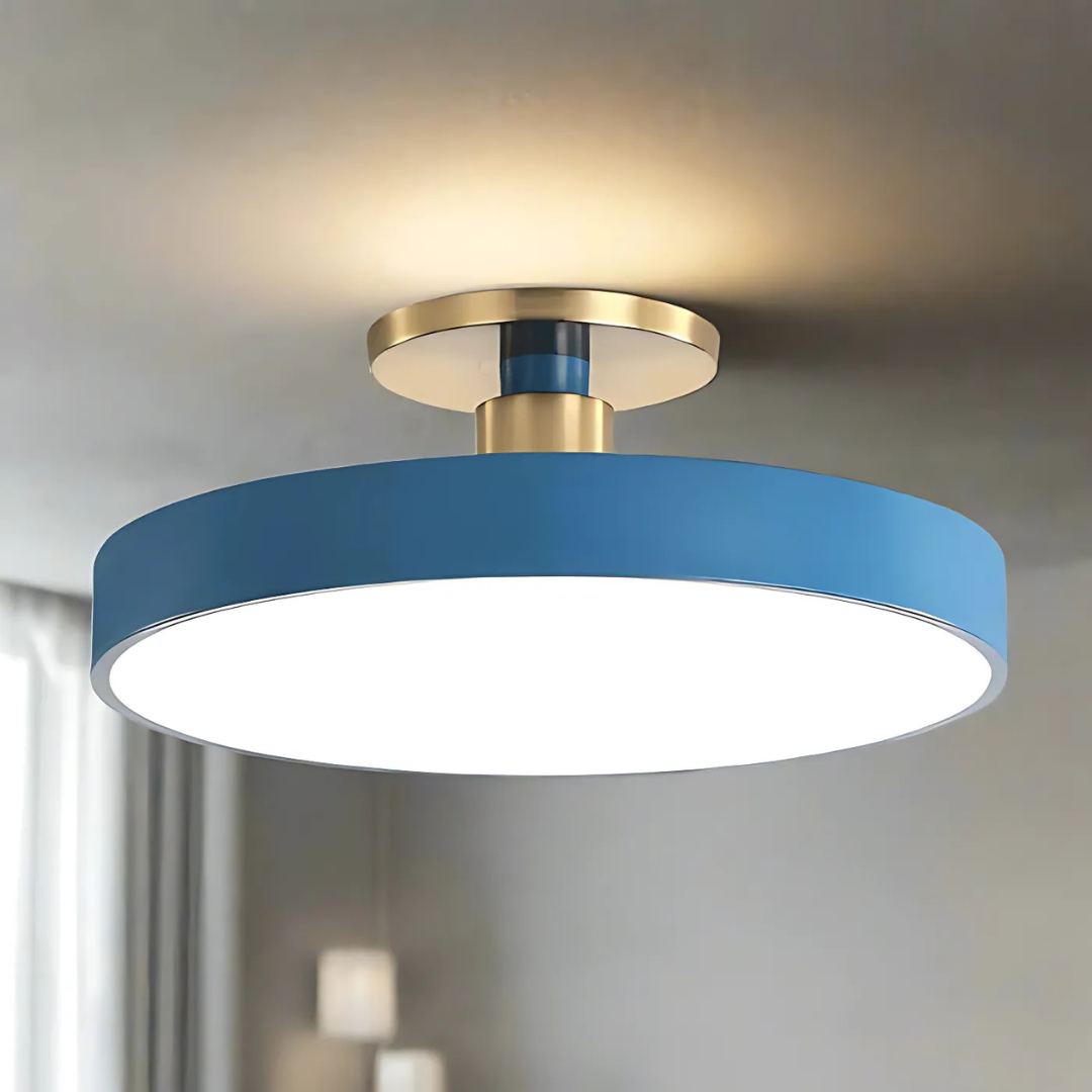 Dimmable Metal Fixture with Gold Finish