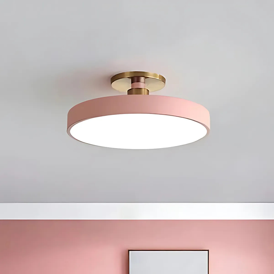 Dimmable Metal Fixture with Gold Finish