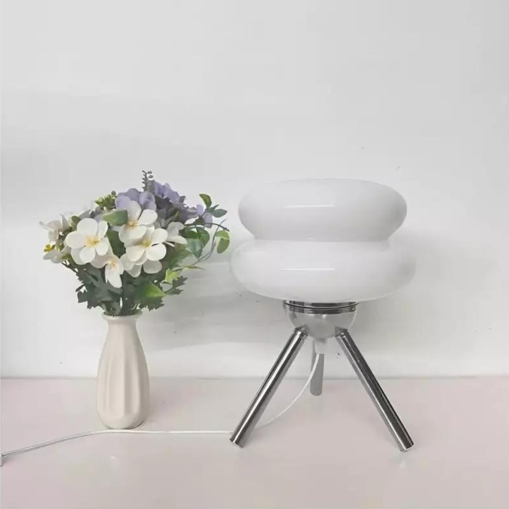 Double-Layer Shade with Modern Tripod Base