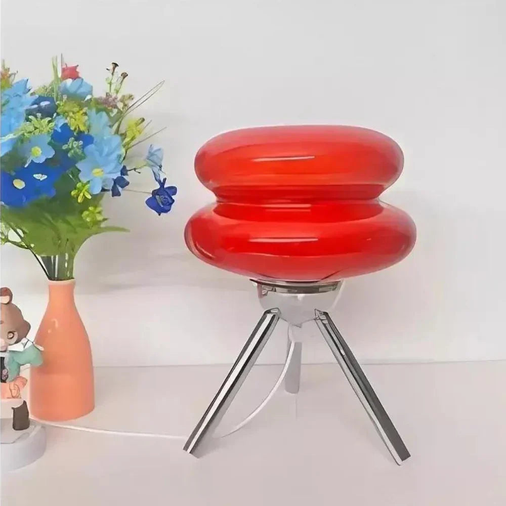Double-Layer Shade with Modern Tripod Base
