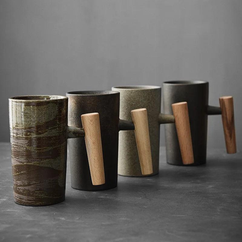 Eco-Friendly Ceramic Coffee Mugs Collection, Porcelain Cups, 220 ml Capacity for Sustainable Drinkware