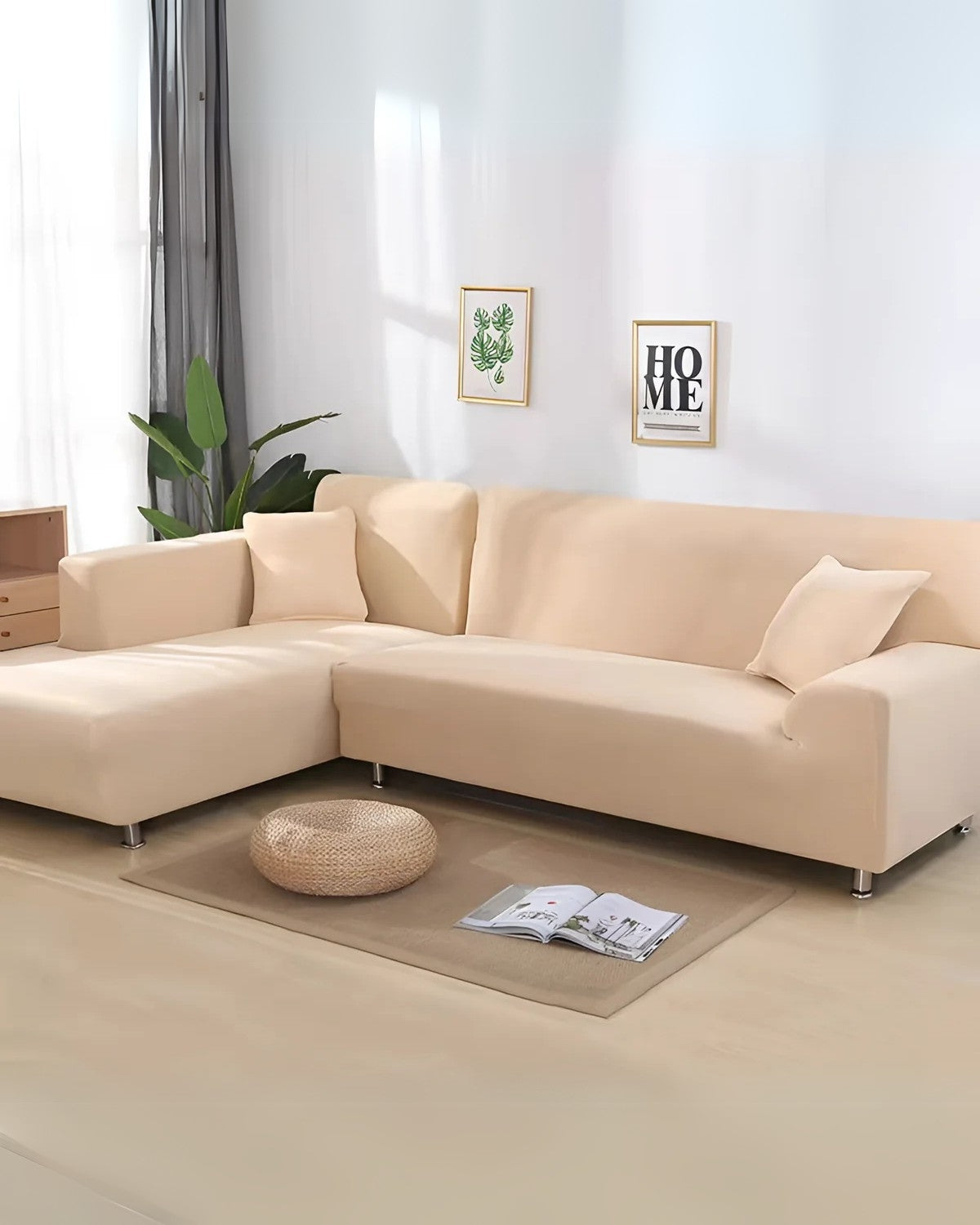 Elegant Stretch-Fit Sectional Cover