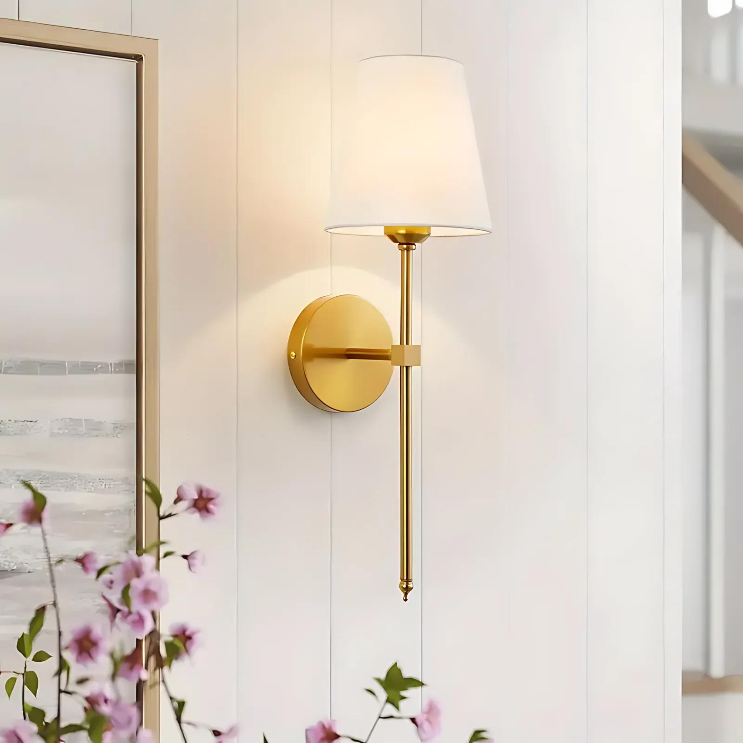 Elegant Wireless Wall Lamp with Remote Control – Rechargeable Battery Operated Wall Sconce for Indoor Use