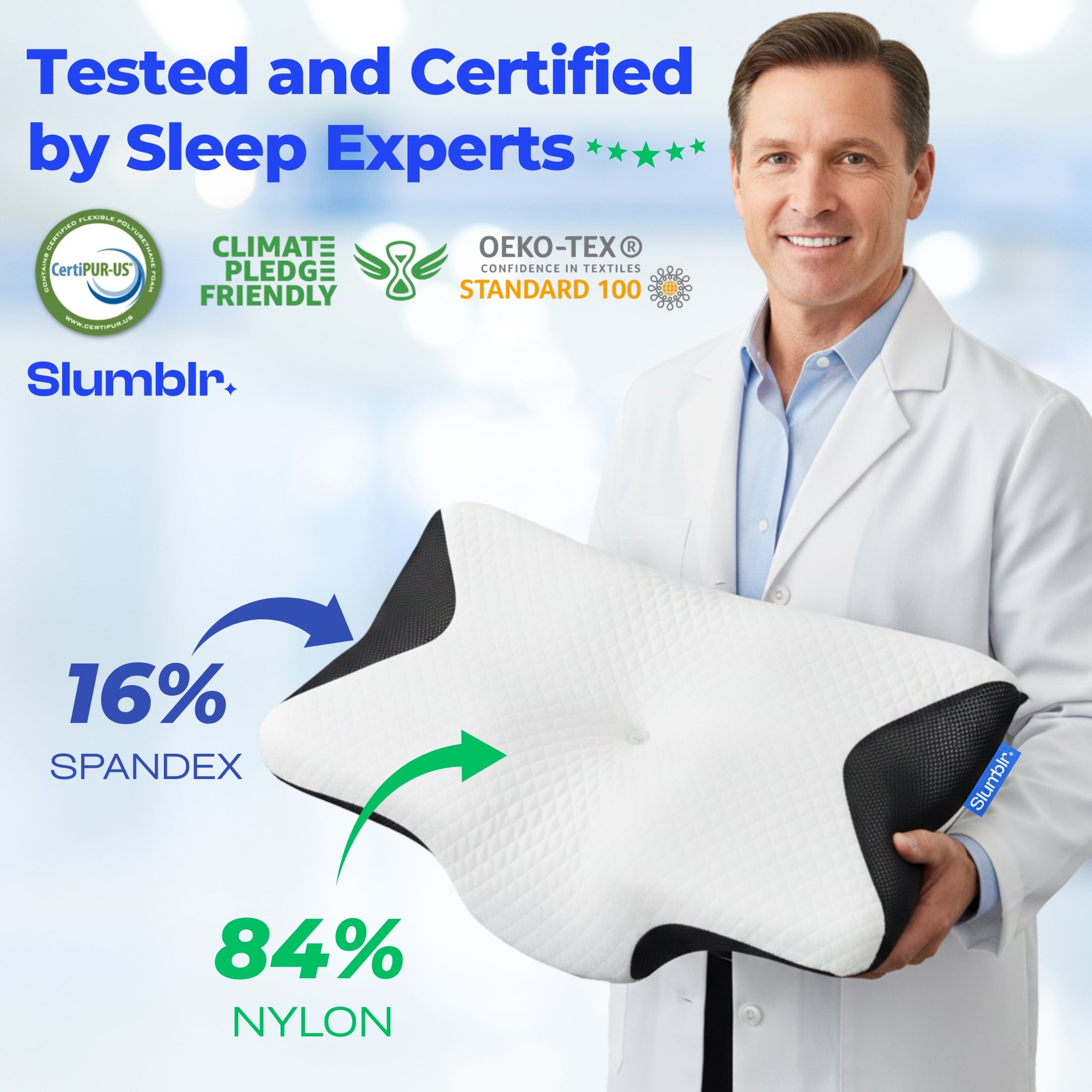 Ergonomic Memory Foam Pillow for Neck Pain Relief – Contour Design with Cooling Cover, Ideal for All Sleep Positions