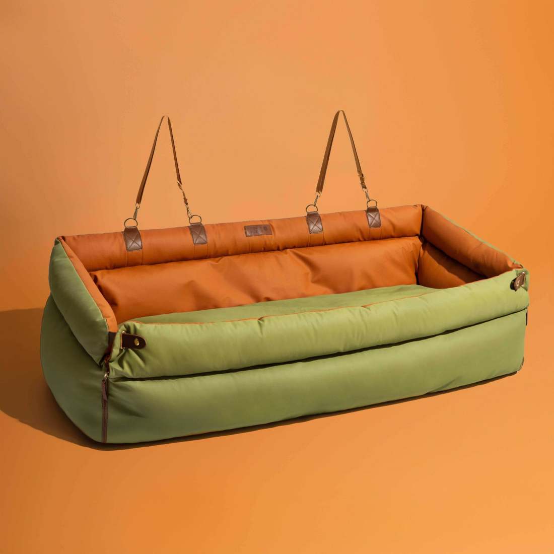 Faux Leather Dog Car Seat and Travel Bed