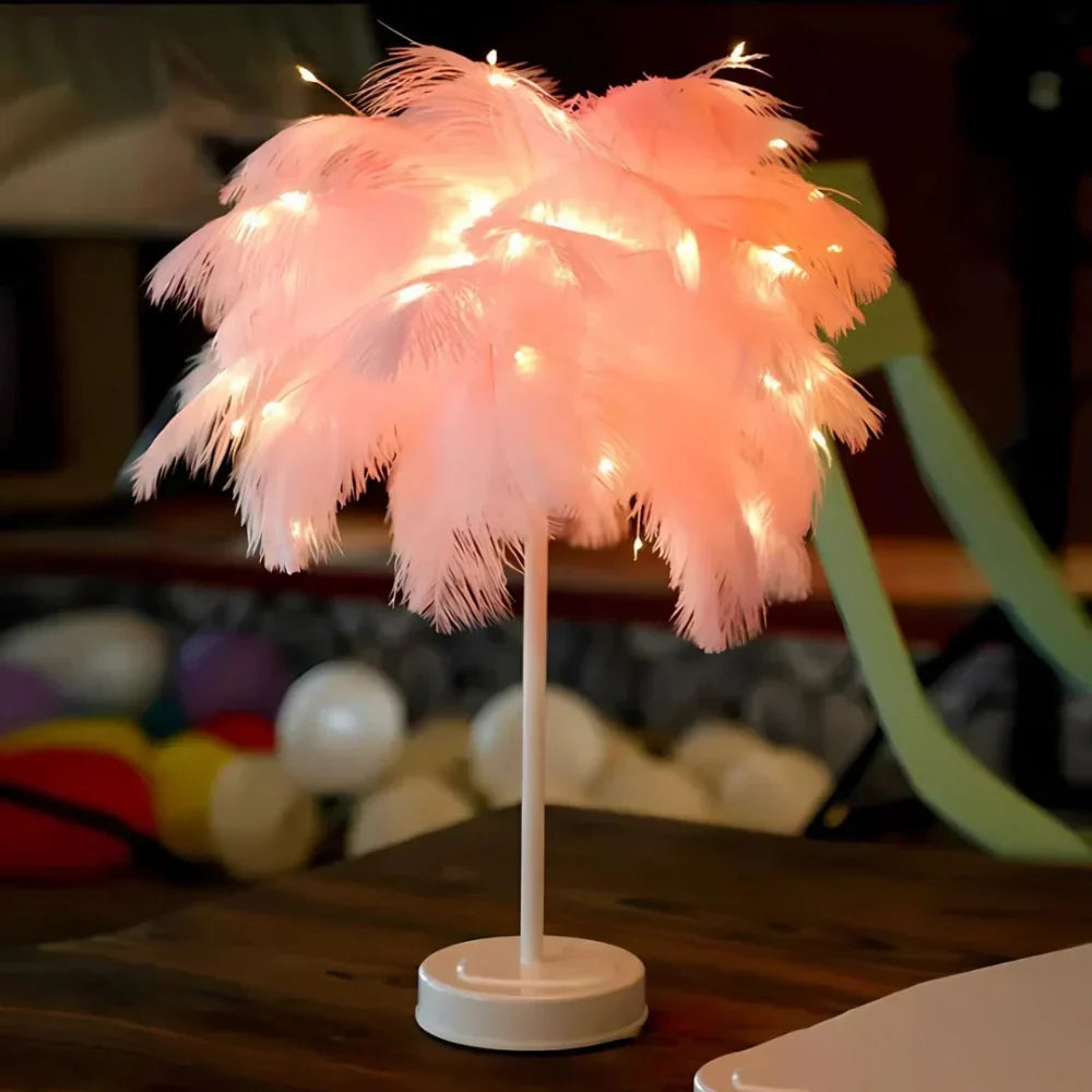 Feather Tree Table Lamp
