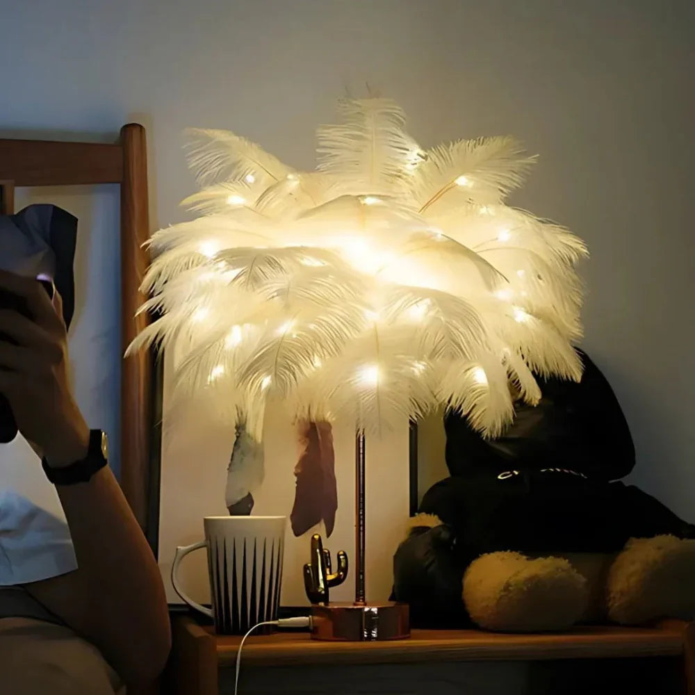 Feather Tree Table Lamp