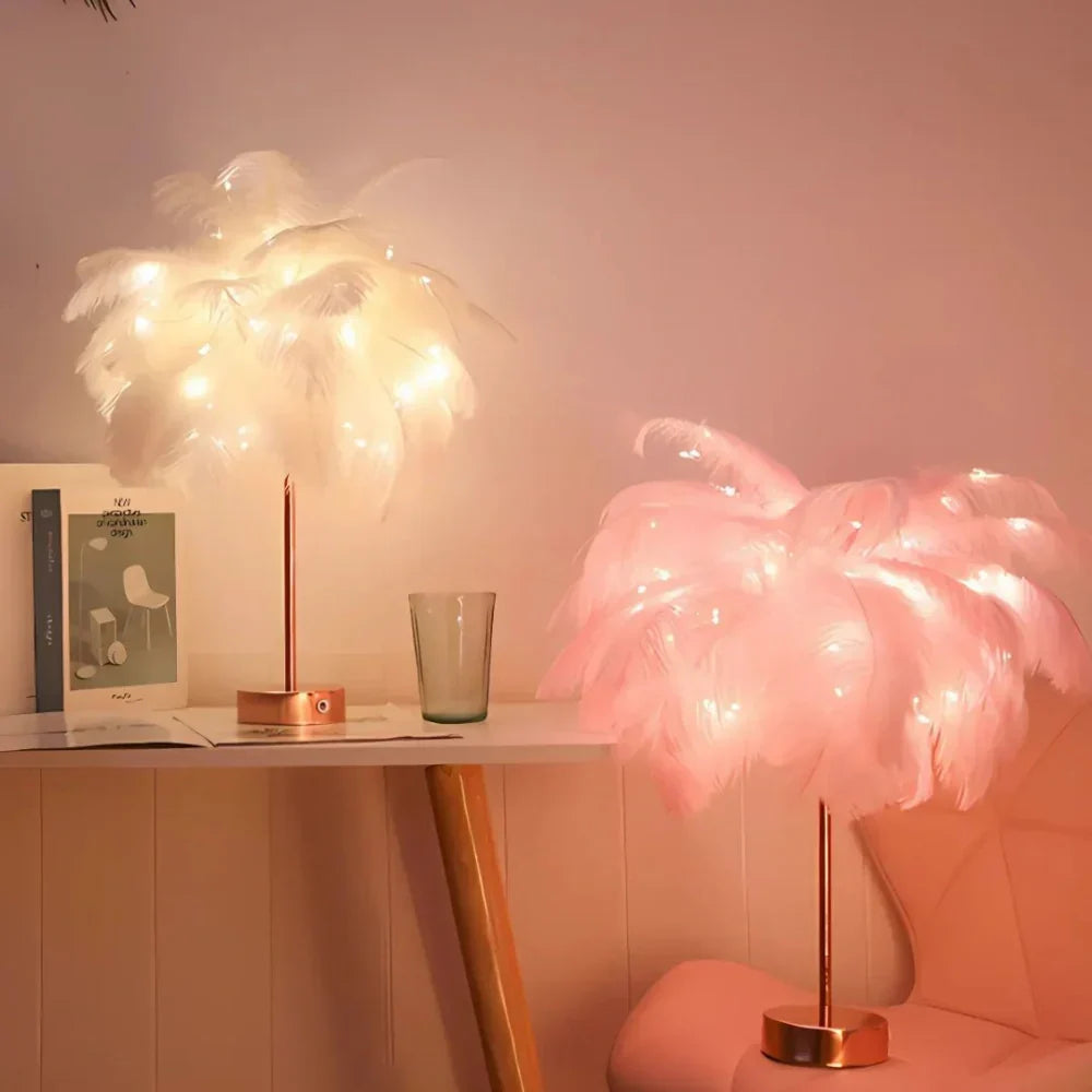 Feather Tree Table Lamp
