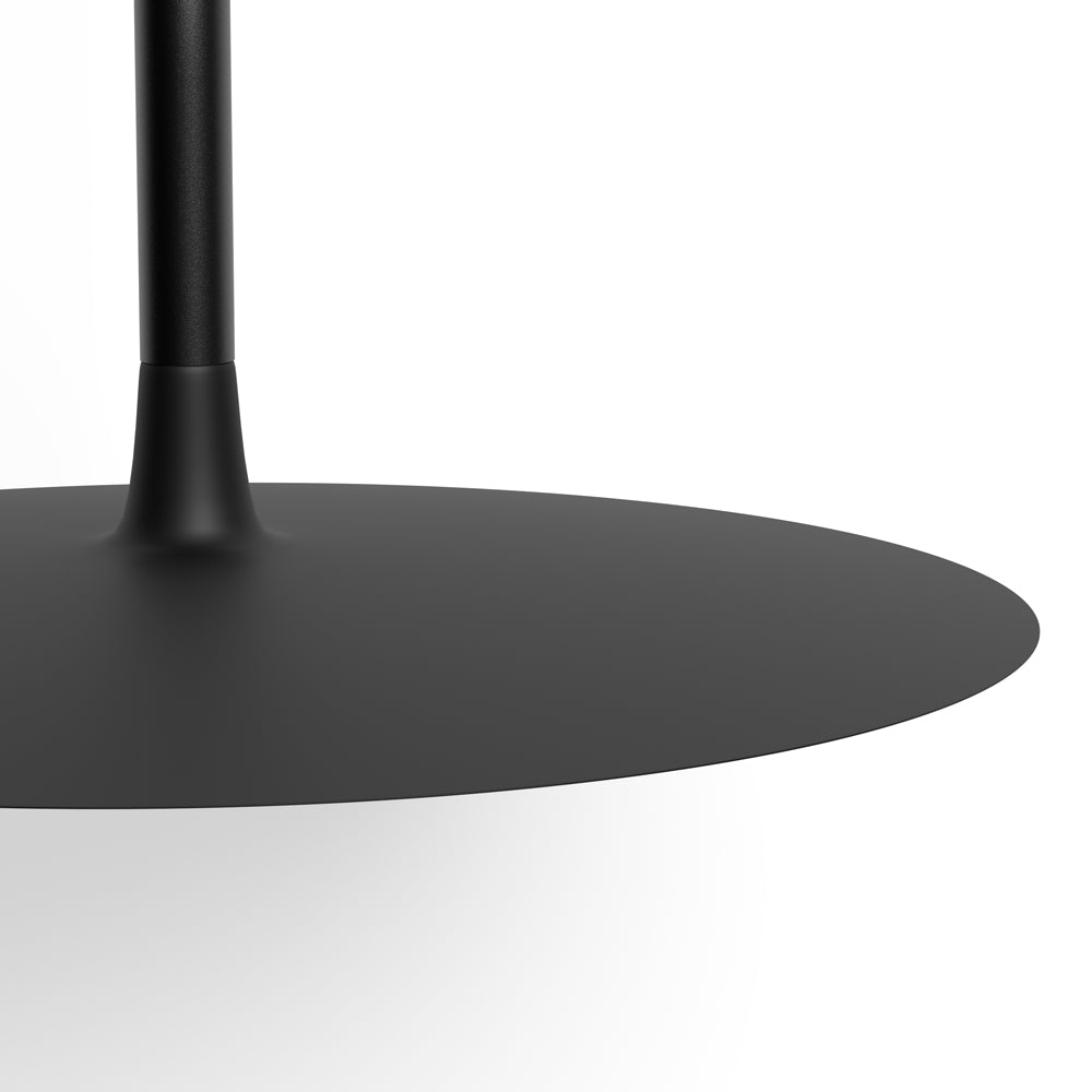 Flat LED Pendant Light with Wide Aluminum Shade