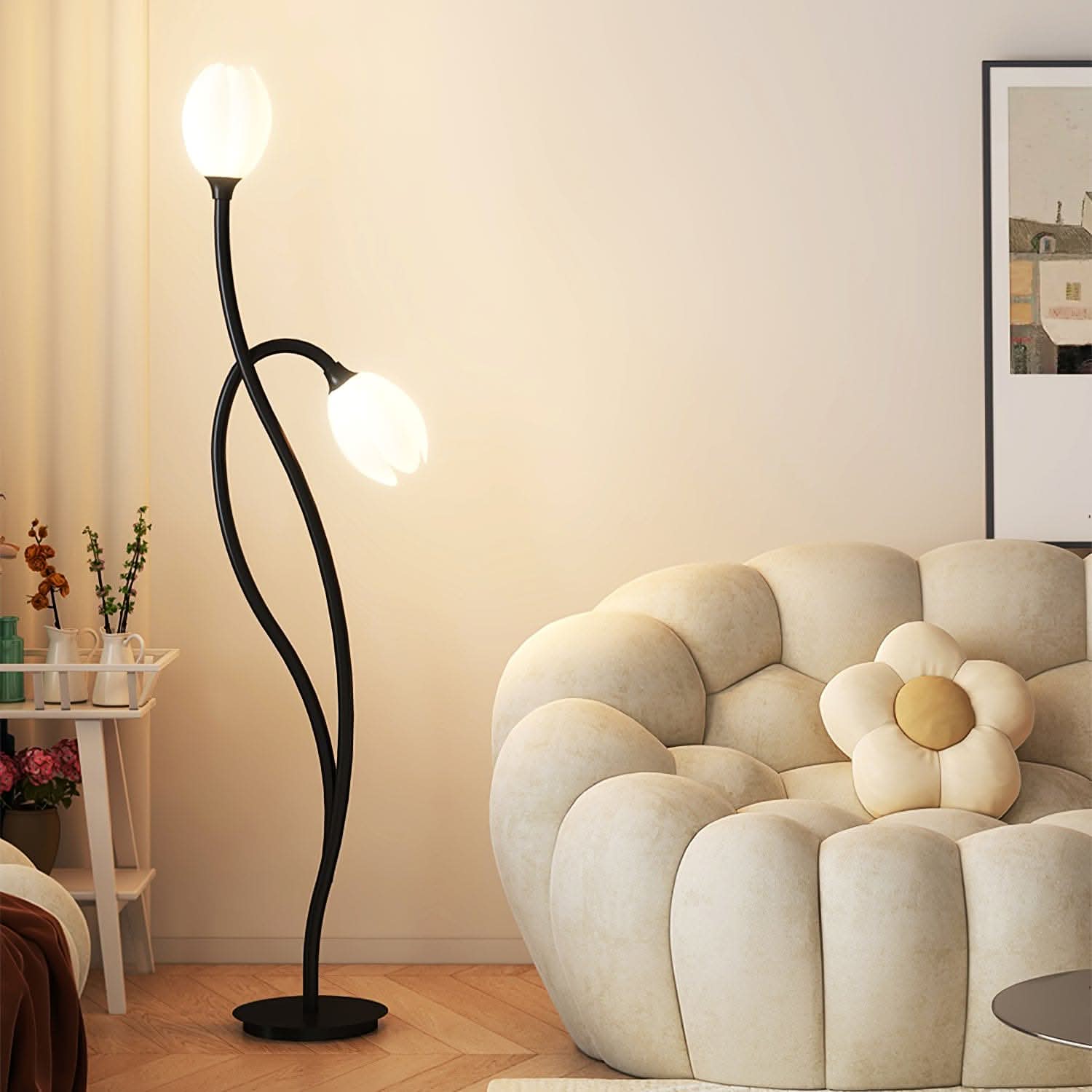 Floral Adjustable Floor Lamp