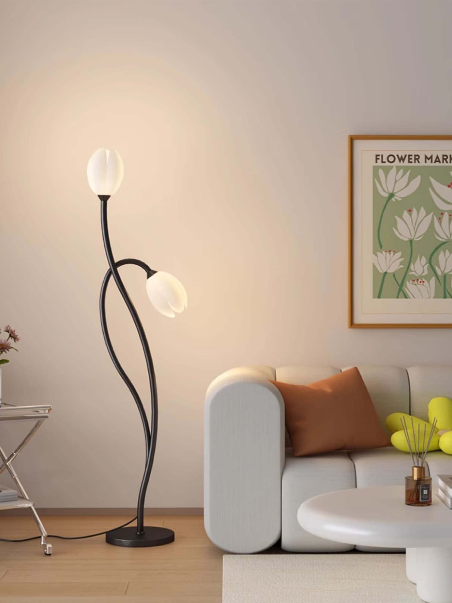 Floral Adjustable Floor Lamp