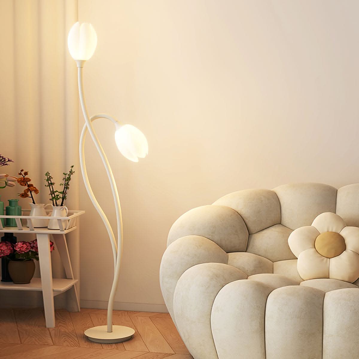 Floral Adjustable Floor Lamp