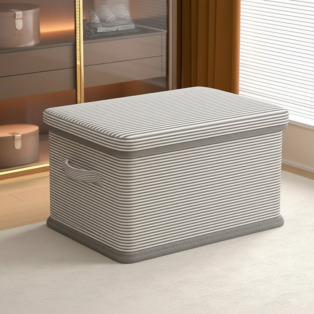 Foldable Storage Box with Lid – Large Capacity Organizer for Clothes, Toys and Household Items