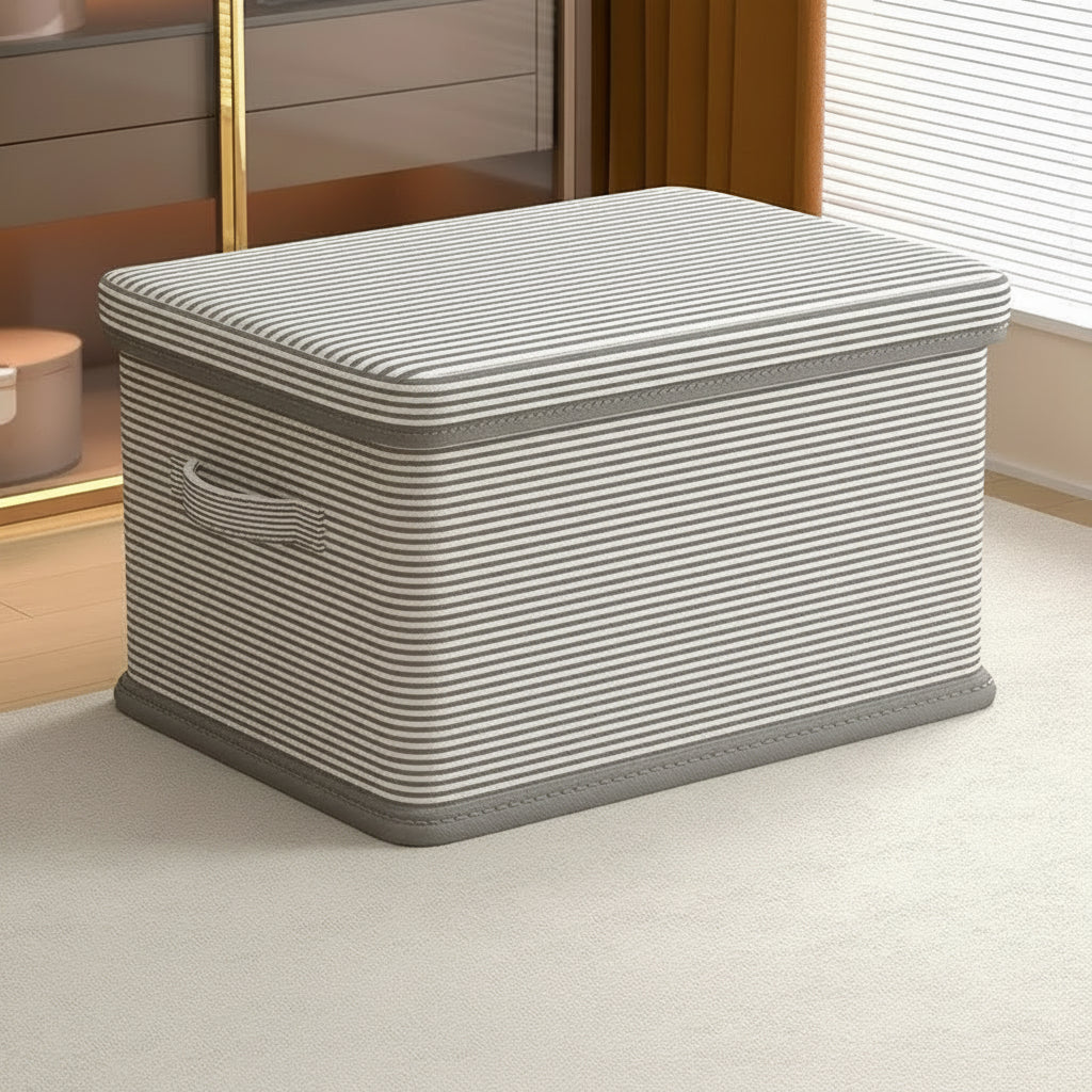 Foldable Storage Box with Lid – Large Capacity Organizer for Clothes, Toys and Household Items