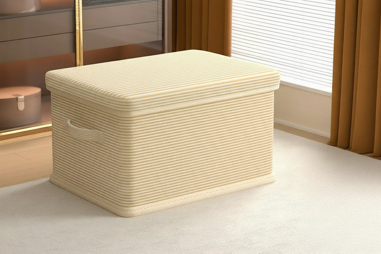 Foldable Storage Box with Lid – Large Capacity Organizer for Clothes, Toys and Household Items