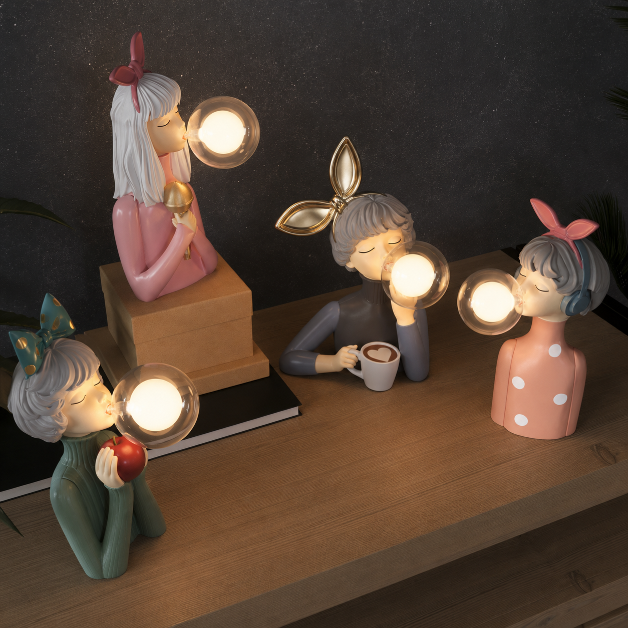 Girl with Balloon LED Table Lamp