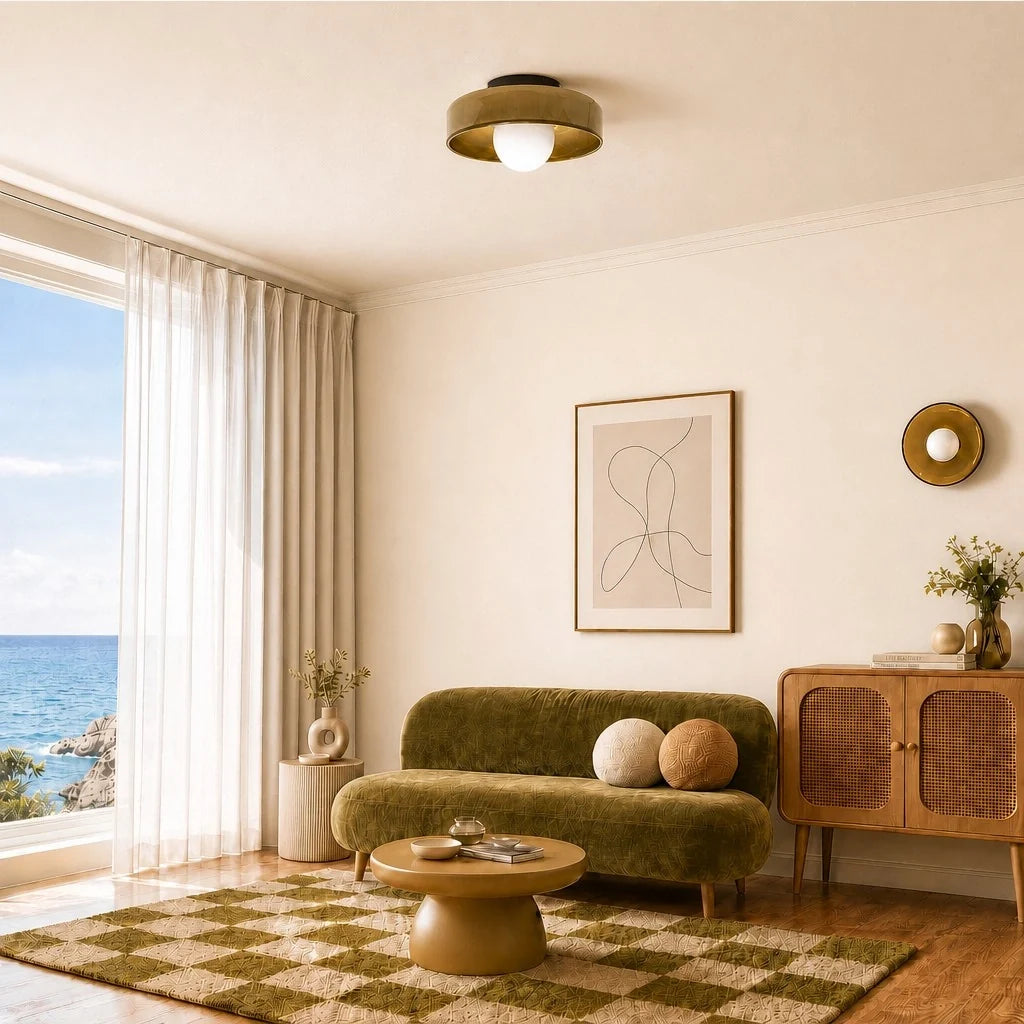 Morrow Glass Disc Ceiling Light/Wall Light