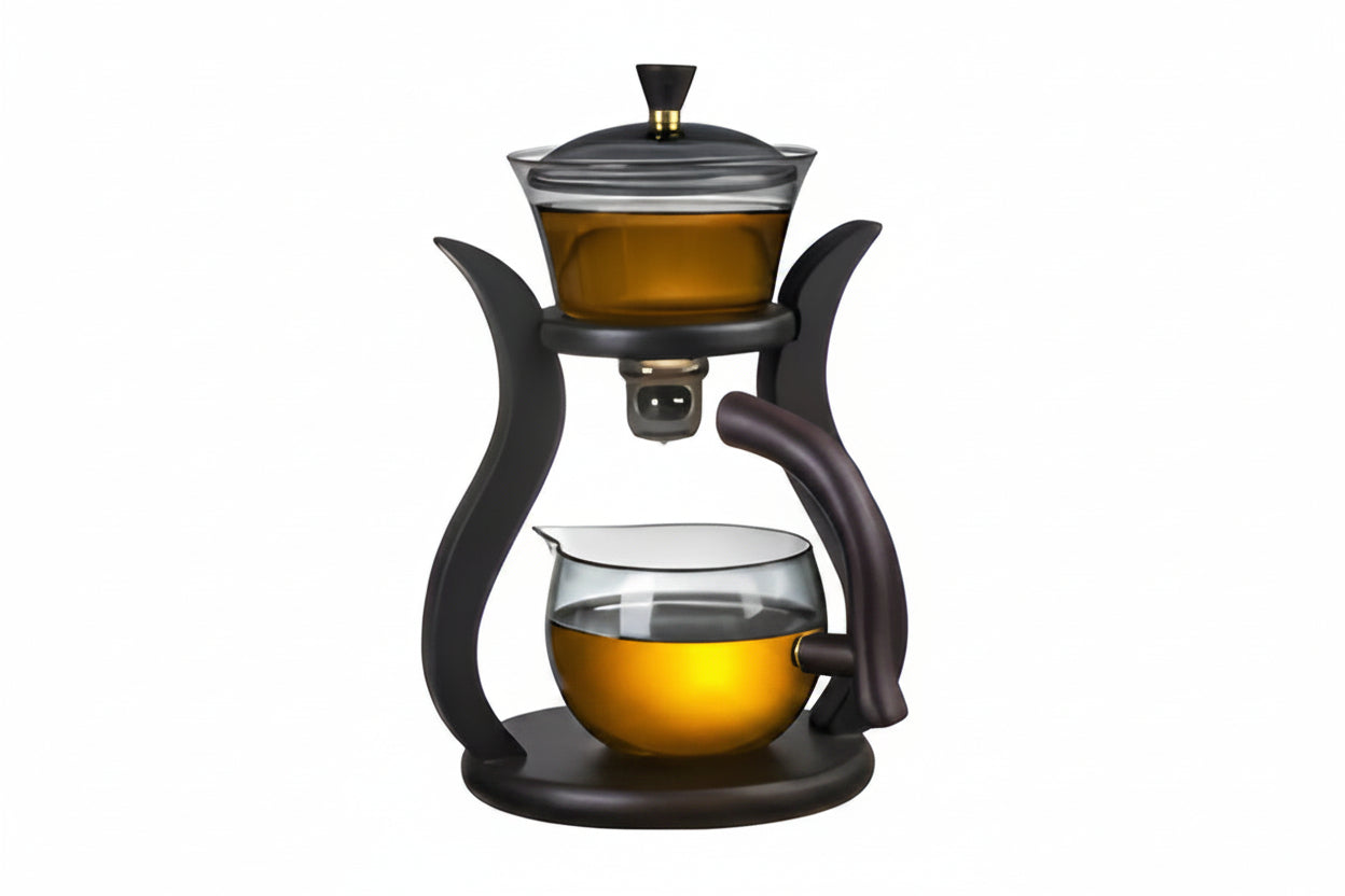 Wooden Stand Glass Tea Infuser