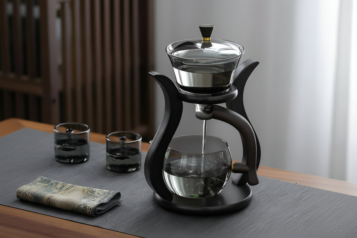 Wooden Stand Glass Tea Infuser