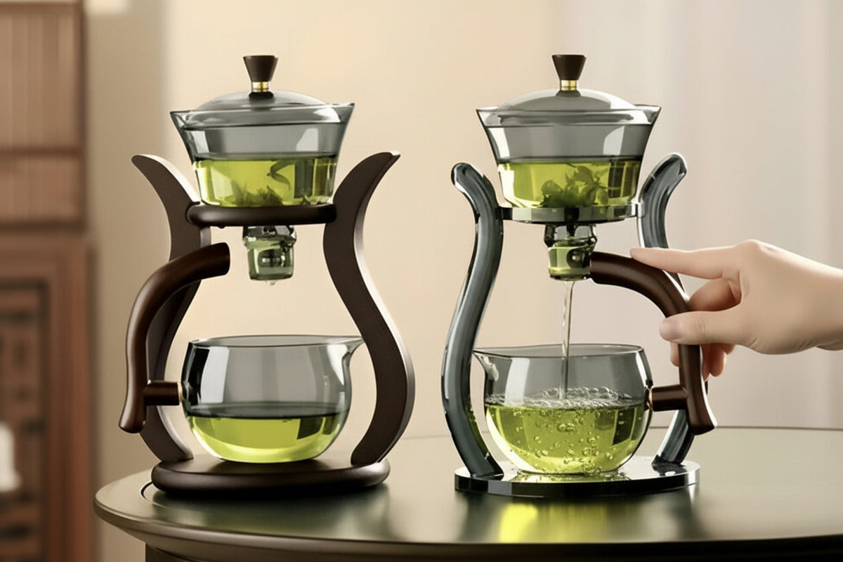 Wooden Stand Glass Tea Infuser