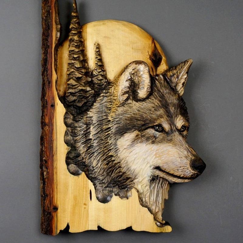 Handcrafted Animal Wall Art Carving Decorative Sculpture