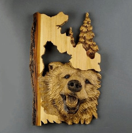 Handcrafted Animal Wall Art Carving Decorative Sculpture