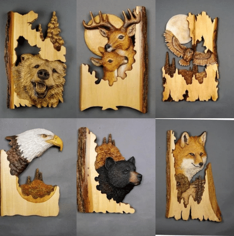 Handcrafted Animal Wall Art Carving Decorative Sculpture