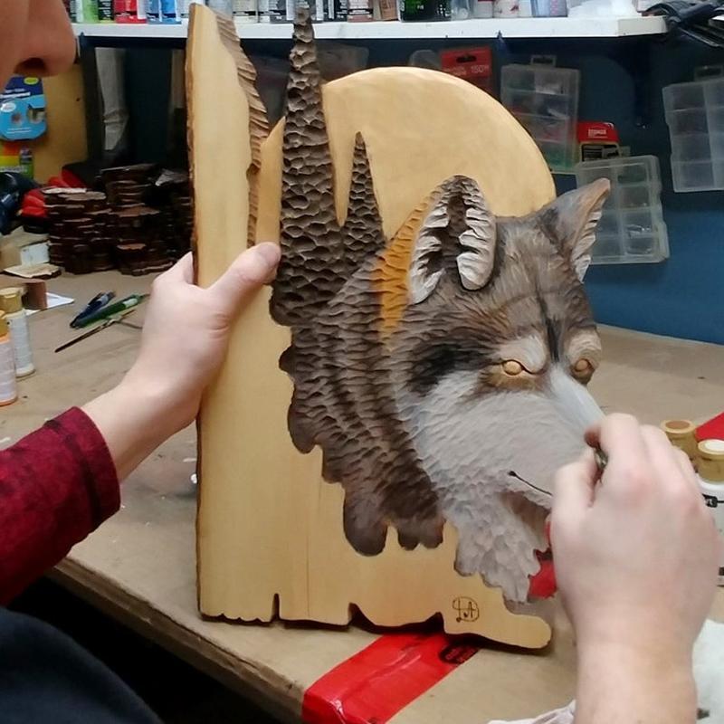 Handcrafted Animal Wall Art Carving Decorative Sculpture