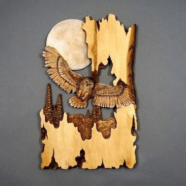 Handcrafted Animal Wall Art Carving Decorative Sculpture