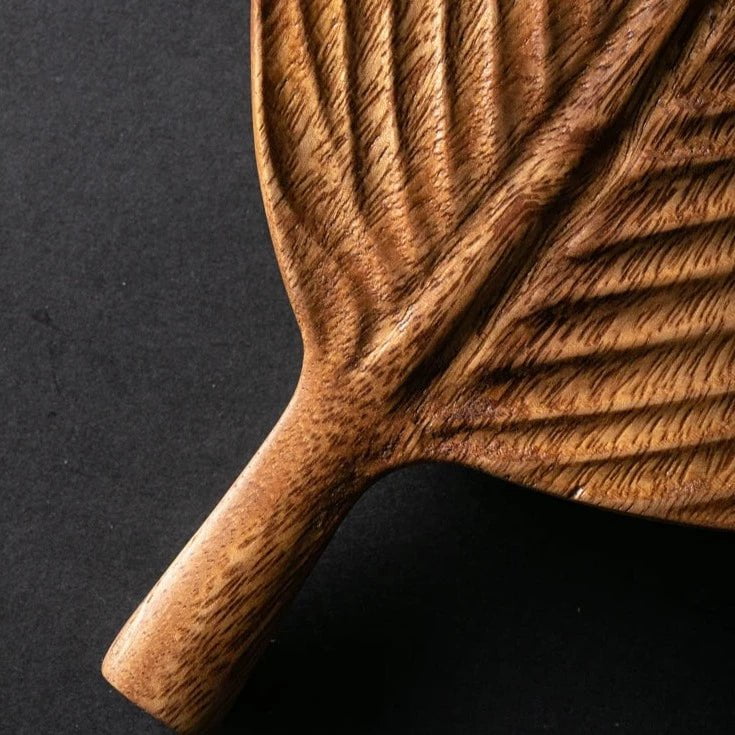 Handcrafted Wooden Serving Plate - Unique Black Walnut Leaf Platter for Elegant Dining and Decor